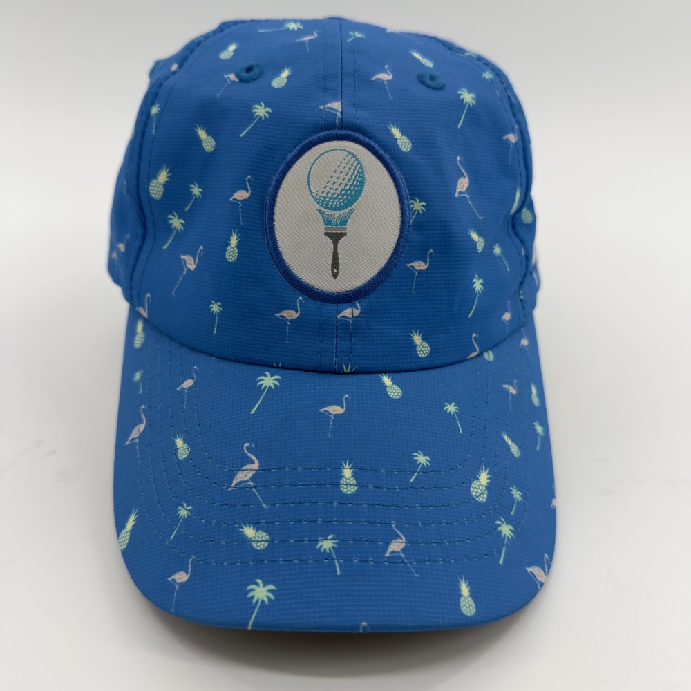 Imperial Valspar Championship Golf Hat Blue Flamingo Pineapple Tropical Print